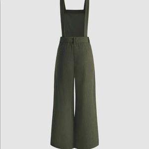 Green Corduroy Overall Jumpsuit